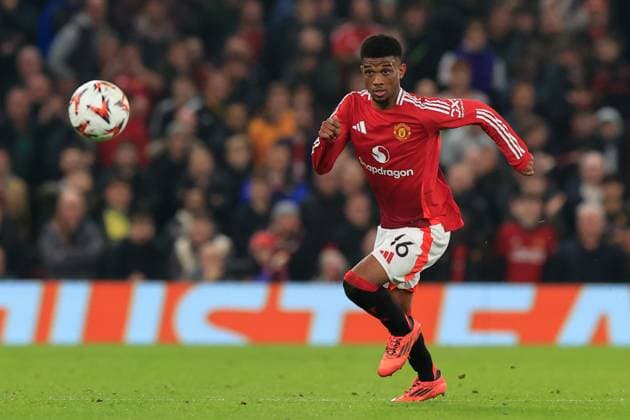 Manchester United, ManU v PAOK Salonica Europa League 07 11 2024. Amad Diallo (16) of Manchester United runs with the ball during the Europa League match between Manchester United and PAOK Salonica at Old Trafford, Manchester, England on 7 November 2024. Manchester Old Trafford Greater Manchester England Editorial use only , Copyright: xConorxMolloyx PSI-20778-0078