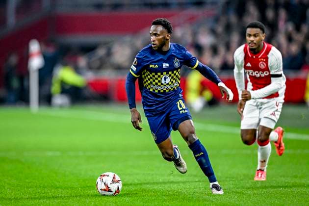 Maccabi Tel Aviv midfielder Issouf Sissokho, during the match Ajax Maccabi Tel Aviv at the Johan Cruijff ArenA for the UEFA Europa League League phase Matchday 4 season 2024 2025 in AMSTERDAM, Netherlands on 7 november 2024, photo by Stefan Koops EYE4images DeFodi Images not used in POL SRB CRO FRA GBR NED ITA USA Defodi 746 198933 Defodi-746 not used in POL SRB CRO FRA GBR NED ITA USA