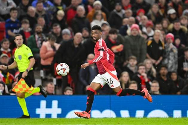 Old Trafford MANCHESTER, ENGLAND - NOVEMBER 05: Amad Diallo of Manchester United, ManU runs with the ball during the UEFA Europa League 2024 25 League Phase MD4 match between Manchester United and PAOK FC at Old Trafford on November 05, 2024 in Manchester, England. (Richard Callis SPP) Copyright: xRichardxCallisx xSPPx spp-en-RiCa-RC4_RIC_ManchesterUtd._Paok_07Nov2024_EN080