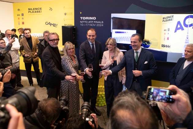 Inaugurazione di Casa Tennis e Casa Gusto alla presenza di Dario Gallina, Stefano Lo Russo, Marina Chiarelli, Valeria Castagnotto e Mimmo Carretta in Piazza Castello a Torino, Italia - Venerd& xec;, 8 Novembre 2024 - Cronaca - ( Foto Andrea Alfano LaPresse ) Casa Tennis and Casa Gusto at the presence of Dario Gallina, Stefano Lo Russo, Marina Chiarelli, Valeria Castagnotto and Mimmo Carretta in Piazza Castello. Turin, Italy - Friday, November 8, 2024 - News - ( Photo Andrea Alfano LaPresse )  Copyright: xAndreaxAlfano LaPressex