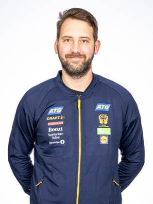 241108 Assistant national team captain Patrik Fahlgren poses for a portrait during a portrait shoot with Sweden on November 8, 2024 in Linköping  Copyright: CHRISTOFFERxBORGxMATTISSON BB241108CB023