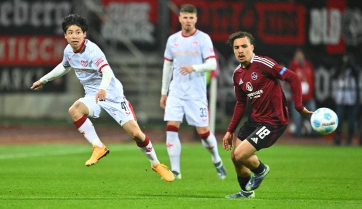 08 11 2024 Soccer Season 2024 2025 2 Soccer Bundesliga 12 Matchday 1 FC Nürnberg FCN Club 1 FC Kaiserslautern FCK Rote Roten Teufel Sportfoto Zink xwoxzix DFL regulations prohibit any use of photographs as image sequences and or quasi video only for editorial use Daisuke Yokota 41, 1 FC Kaiserslautern FCK Rafael Lubach 18, 1 FC Nürnberg FCN