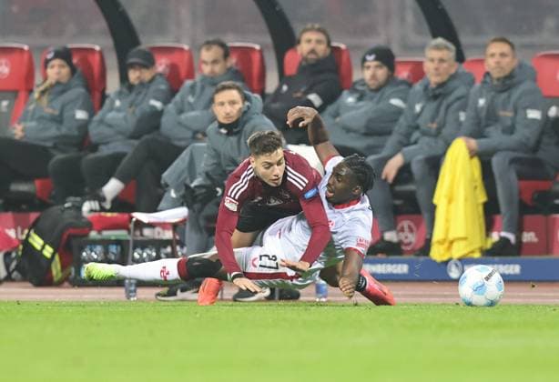 08 11 2024 Soccer Season 2024 2025 2 Soccer Bundesliga 12 Matchday 1 FC Nürnberg FCN Club 1 FC Kaiserslautern FCK Rote Roten Teufel Sportfoto Zink DaMa xdaxmax DFL regulations prohibit any use of photographs as image sequences and or quasi video only for editorial use Stefanos Tzimas 9, 1 FC Nürnberg FCN Frank Ronstadt 27, 1 FC Kaiserslautern FCK