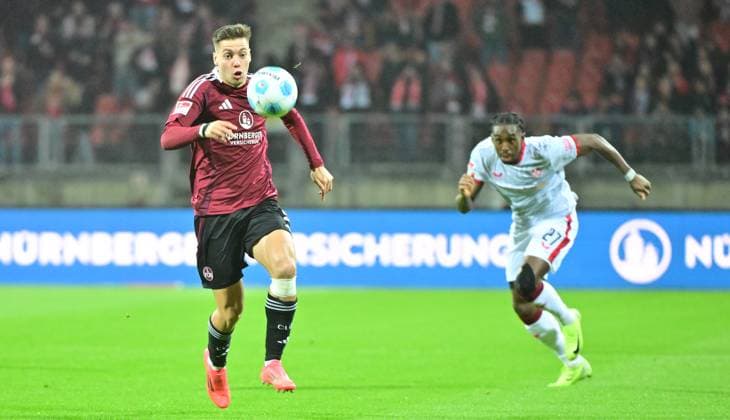 08 11 2024 Soccer Season 2024 2025 2 Soccer Bundesliga 12 Matchday 1 FC Nürnberg FCN Club 1 FC Kaiserslautern FCK Rote Roten Teufel Sportfoto Zink MeZi xmexzix DFL regulations prohibit any use of photographs as image sequences and or quasi video only for editorial use Stefanos Tzimas 9, 1 FC Nürnberg FCN