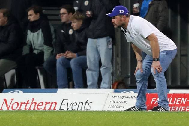 08 11 2024, xgox, Soccer 2 Bundesliga, Eintracht Braunschweig Hamburger SV emspor, v l Coach Steffen Baumgart Hamburger SV DFL DFB REGULATIONS PROHIBIT ANY USE OF PHOTOGRAPHS as IMAGE SEQUENCES and or QUASI VIDEO Braunschweig