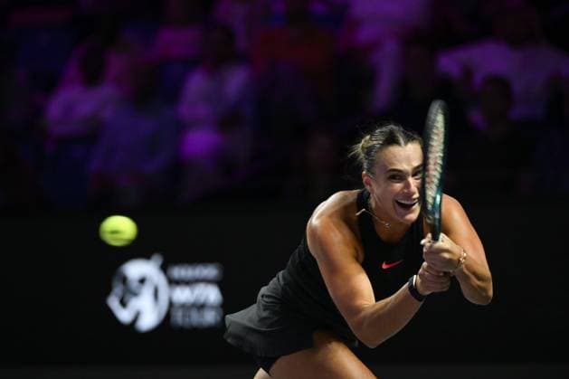 WTA, Tennis Damen Finals 2024 - Day 7 RIYADH, SAUDI ARABIA - NOVEMBER 08: Aryna Sabalenka of Belarus during her semi-final match against Coco Gauff of USA, on Day 7 of the 2024 WTA Finals, part of the Hologic WTA Tour, held at King Saud University Indoor Arena on November 08, 2024, in Riyadh, Saudi Arabia. Riyadh Saudi Arabia  Copyright: xArturxWidakx originalFilename:widak-wtafinal241108_np2cE.jpg