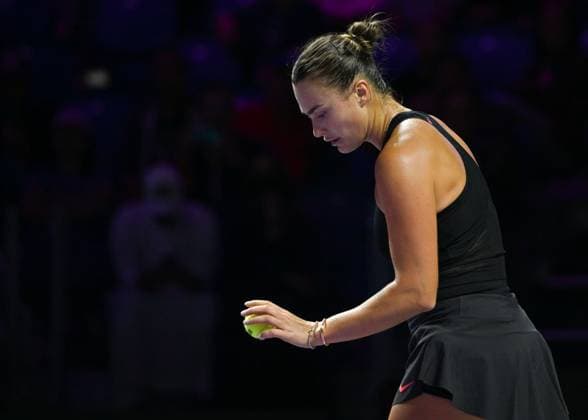WTA, Tennis Damen Finals 2024 - Day 7 RIYADH, SAUDI ARABIA - NOVEMBER 08: Aryna Sabalenka of Belarus during her semi-final match against Coco Gauff of USA, on Day 7 of the 2024 WTA Finals, part of the Hologic WTA Tour, held at King Saud University Indoor Arena on November 08, 2024, in Riyadh, Saudi Arabia. Riyadh Saudi Arabia  Copyright: xArturxWidakx originalFilename:widak-wtafinal241108_npj7Z.jpg