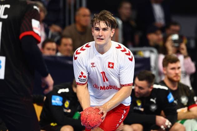 Felix Aellen Switzerland Germany vs Switzerland, Handball, European Championship Qualification, 07 11 2024 Germany vs Switzerland, Handball, European Championship Qualification, 07 11 2024 Mannheim Copyright: xEibner-Pressefotox EP_RWS