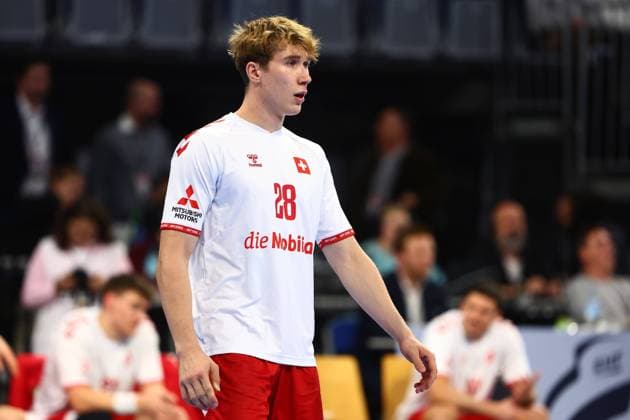Luca Sigrist Switzerland Germany vs. Switzerland, Handball, European Championship Qualification, 07 11 2024 Germany vs. Switzerland, Handball, European Championship Qualification, 07 11 2024 Mannheim Copyright: xEibner-Pressefotox EP_RWS