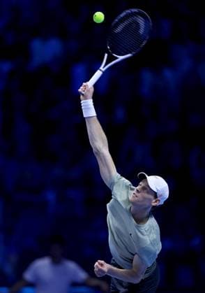 Jannik Sinner of Italy in action Nitto ATP, Tennis Herren Finals, Tennis, Inalpi Arena, Turin, Italy 09 Nov 2024  Copyright: xEllaxLing Shutterstockx 14886920y