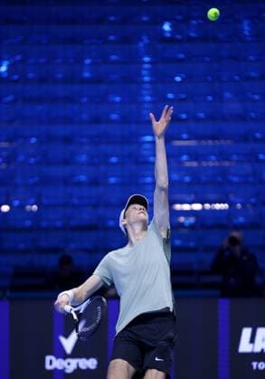Jannik Sinner of Italy in action Nitto ATP, Tennis Herren Finals, Tennis, Inalpi Arena, Turin, Italy 09 Nov 2024  Copyright: xEllaxLing Shutterstockx 14886920ak