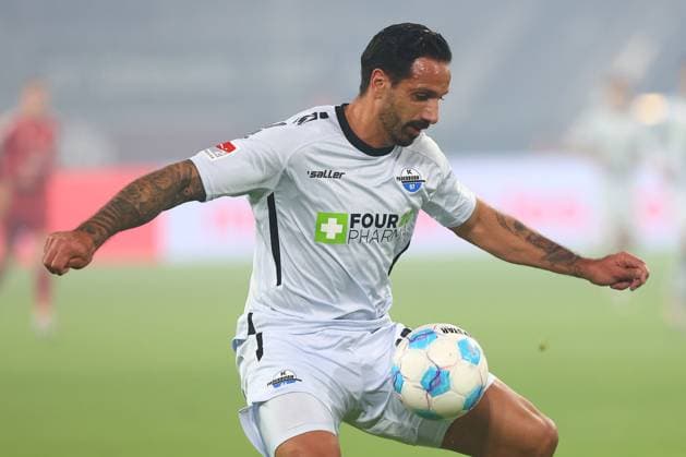 Adriano Grimaldi 39 (SC Paderborn 07)Fortuna Duesseldorf vs. SC Paderborn 07, Fussball, 2. Bundesliga, 12. Spieltag, Saison 2024 2025, 09.11.2024 DFL REGULATIONS PROHIBIT ANY USE OF PHOTOGRAPHS AS IMAGE SEQUENCES AND OR QUASI-VIDEO. Foto: kolbert-press Ant Palmer Merkur Spiel Arena NRW Deutschland Copyright: xkolbert-press AntxPalmerx