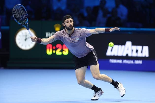 controls the ball, Day 1, Nitto ATP, Tennis Herren Finals 2024, INALPI Arena, November 10, 2024, Turin, Italy.