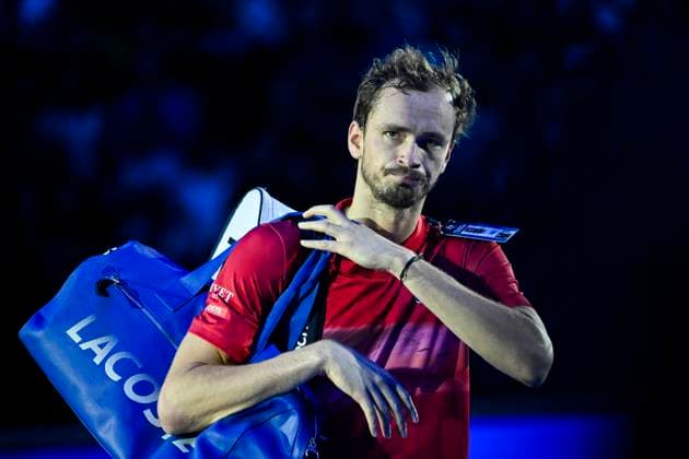 10th November 2024; Inalpi Arena, Turin, Italy; Nitto ATP, Tennis Herren Finals 2024 Day 1; Daniil Medvedev leaves the arena after his loss against Taylor Fritz of USA  ActionPlus12714217 BestxImages