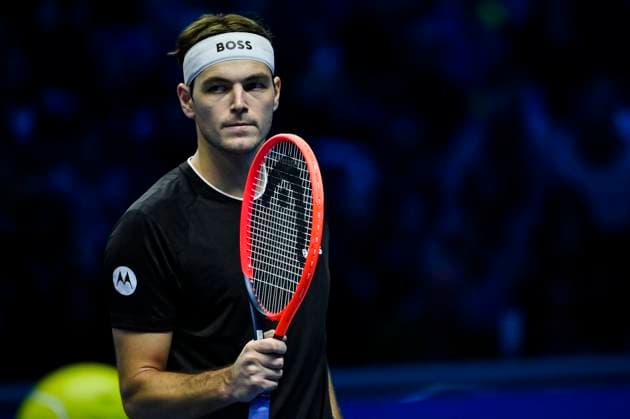 10th November 2024; Inalpi Arena, Turin, Italy; Nitto ATP, Tennis Herren Finals 2024 Day 1; Taylor Fritz of USA in action against Daniil Medvedev  ActionPlus12714211 BestxImages
