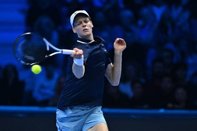 Nitto ATP, Tennis Herren Finals - Sinner Ousts De Minaur Jannik Sinner (ITA) during his first match at the 2024 Nitto ATP Finals in Torino, Italy, on November 10, 2024. Photo by Corinne Dubreuil ABACAPRESS.COM Turin Italy  Copyright: xDubreuilxCorinne ABACAx