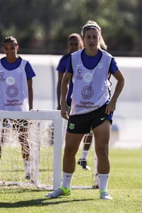 November 11, 2024, Sant Joan Despi, Barcelona, SPAIN: Alexia Putellas during the training day of FC Barcelona, Barca ahead UEFA WomenÃ¢â‚¬â ¢s Champions League, football match against SKN St. Polten at Ciudad Esportiva Joan Gamper on November 11, 2024 in Sant Joan Despi, Barcelona, Spain. Sant Joan Despi SPAIN - ZUMAa181 20241111_zaa_a181_010 Copyright: xJavierxBorregox