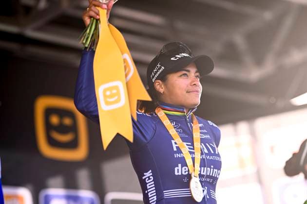 Telenet Superprestige cyclocross Deurne 2024 DEURNE, BELGIUM - NOVEMBER 11 : Del Carmen Alvarado Ceylin (NED) of Alpecin-Deceuninck during the podium ceremony of the 3th leg of the women Telenet Superprestige cyclocross series 2024-2025 in Deurne, Belgium, 11 11 2024 Deurne Belgium  Copyright: xGvgx