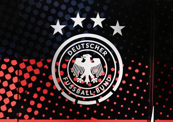11 11 2024, xsltx, Football DFB media dates, DFB kick-off press conference national coach Julian Nagelsmann emspor, v l Logo DFB DFL DFB REGULATIONS PROHIBIT ANY USE OF PHOTOGRAPHS as IMAGE SEQUENCES and or QUASI VIDEO