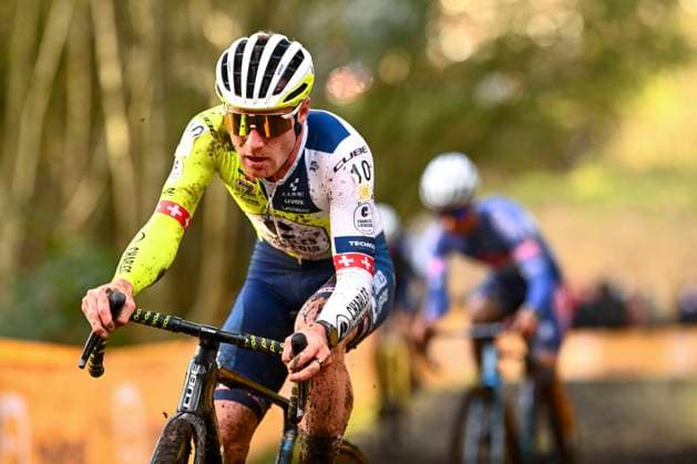 Telenet Superprestige cyclocross Deurne 2024 DEURNE, BELGIUM - NOVEMBER 11 : :Kuhn Kevin (SUI) of Charles Liegeois Roastery Cx during the 3th leg of the men Elite Telenet Superprestige cyclocross series 2024-2025 in Deurne, Belgium, 11 11 2024 Deurne Belgium  Copyright: xGvgx