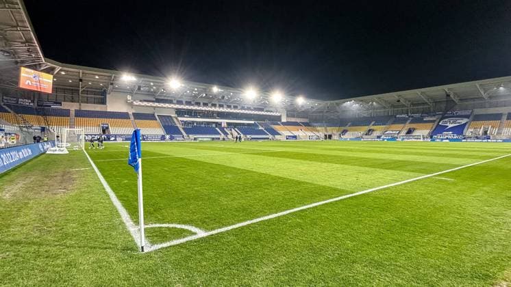 from left overview, view into the ad hoc arena in the Ernst Abbe Sportfeld, floodlight, symbol photo, symbol picture football, soccer, symbol, THE DFB GUIDELINES PROHIBIT ANY USE OF PHOTOGRAPHS AS IMAGE SEQUENCES AND OR QUASI VIDEO DFB REGULATIONS PROHIBIT ANY USE OF PHOTOGRAPHS AS IMAGE SEQUENCES AND OR QUASI VIDEO , 10 11 2024, Jena Germany , Football, Google Pixel Womens Bundesliga, FC Carl Zeiss Jena SV Werder Bremen xobx
