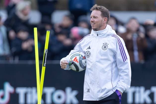 Training of the German national soccer team National coach Julian Nagelsmann Training of the German national soccer team before the UEFA Nations League match against Bosnia and Herzegovina at the DFB Campus in Frankfurt am Main on November 11, 2024 , Frankfurt am Main Hessen Germany DFB Campus