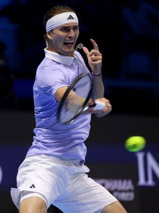 Alexander Zverev (Germany) during the match againts Andrej Rublev (Russia) during 2024 ATP, Tennis Herren Nitto Finals - Zverev vs Rublev, International Tennis match in Turin, Italy, November 11 2024  Copyright: xClaudioxBenedetto IPAxSportx xipx xx IPA_51471504 IPA_Agency_IPA51471504