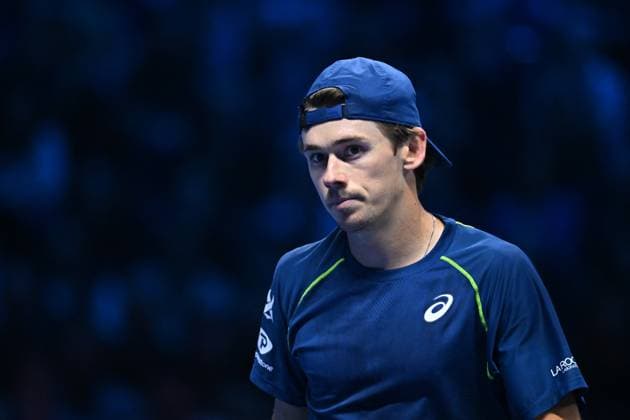 Nitto ATP, Tennis Herren Finals - Daniil Medvedev vs Alex de Minaur - Turin Alex De Minaur (AUS) during his second match at the 2024 Nitto ATP Finals in Turin, Italy, on November 12, 2024. Photo by Corinne Dubreuil ABACAPRESS.COM Turin Italy  Copyright: xDubreuilxCorinne ABACAx