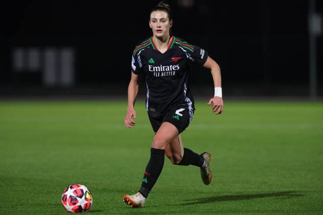 Emily Fox (Arsenal Women FC) during Juventus Women vs Arsenal, UEFA Champions League Women football match in Biella, Italy, November 12 2024  Copyright: xMattiaxMartegani IPAxSportx xipax xx IPA_51493523 IPA_Agency_IPA51493523