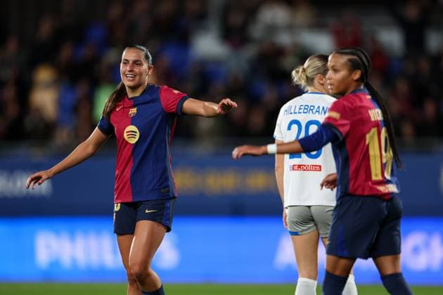 Barcelona, Spain, November 12th 2024: during the UEFA Womens Champions League football match between FC Barcelona, Barca and SKN St Polten at the Johan Cruyff Stadium in Barcelona, Spain (Judit Cartiel SPP) Copyright: xJuditxCartiel SPPx spp-en-JuCa-JUCA0314