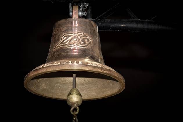 the bell pictured during the first day of the Zesdaagse Vlaanderen-Gent six-day indoor Track cycling, Rad, Radsport, Bahnrad, Bahn event at the indoor cycling arena t Kuipke, Tuesday 12 November 2024, in Gent. DAVIDxPINTENS  x105264526x