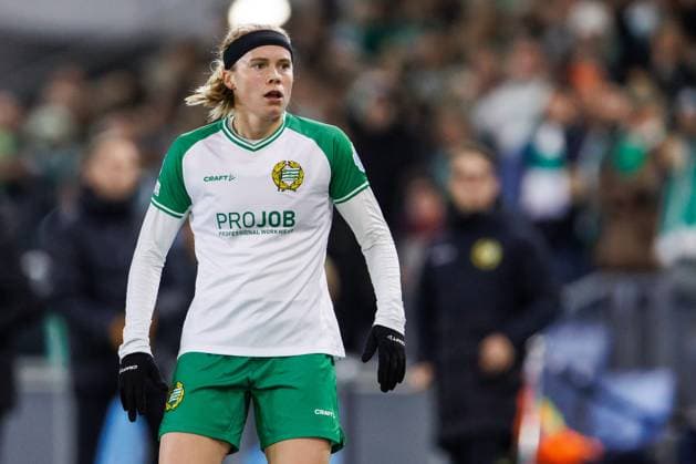 241112 Julie Blakstad of Hammarby during the UEFA Women s Champions League football match between Manchester City and Hammarby on November 12, 2024 in Manchester Photo Andreas L Eriksson BILDBYRAN COP 106 AE0139 fotboll football soccer fotball uefa womens champions league manchester city hammarby dam bbeng  Copyright: ANDREASxLxERIKSSON BB241112AE030