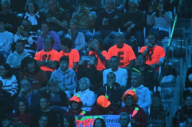 Foto IPP Massimo Rana Torino 12-11-2024 Tennis ATP, Tennis Herren Finals 2024 nella foto jannik sinner tifosi Italy Photo Press - World Copyright italy  Copyright: xR4924_italyphotopressx