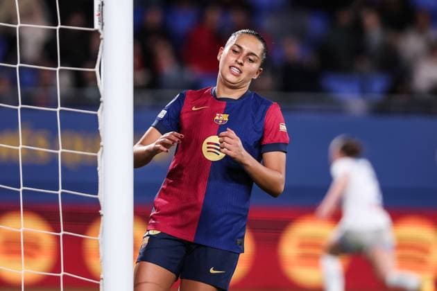 November 12, 2024, Sant Joan Despi, Barcelona, Spain: Kika Nazareth of FC Barcelona, Barca Femenino gestures during the UEFA Women s Champions League 2024 25 Group Stage MD3, football match played between FC Barcelona and SKN St. Polten at Johan Cruyff Stadium on November 12, 2024 in Sant Joan Despi, Spain. Sant Joan Despi Spain - ZUMAa181 20241112_zaa_a181_122 Copyright: xJavierxBorregox