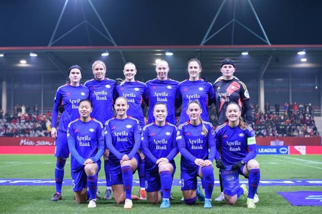 Team photo of Valerenga before the UEFA Womens Champions League group stage match between FC Bayern Munich and Valerenga at FC Bayern Campus in Munich, Germany. (Sven Beyrich SPP) Copyright: xSvenxBeyrich SPPx spp-en-SvBe-20241112-D4S2062