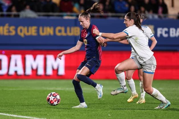 November 12, 2024, Sant Joan Despi, Barcelona, Spain: Caroline Graham Hansen of FC Barcelona, Barca Femenino in action during the UEFA Women s Champions League 2024 25 Group Stage MD3, football match played between FC Barcelona and SKN St. Polten at Johan Cruyff Stadium on November 12, 2024 in Sant Joan Despi, Spain. Sant Joan Despi Spain - ZUMAa181 20241112_zaa_a181_123 Copyright: xJavierxBorregox