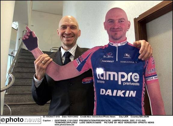 OOSTENDE,17 01 2002 PRESENTATION PRESENTATIE LAMPRE-DAIKIN 2002 CYCLING TEAM WIELERPLOEG LUDO DIERCKXSENS PICTURE BY NICO VEREECKEN PHOTO NEWS www.photonews.be LIER BELGIUM  Copyright: xNicoxVereeckenx NVPN170102_004.JPG LUDO DIERCKXSENS