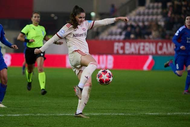 2024 25 UEFA Women™s Champions League FC Bayern Munich Women vs Valerenga Oslo, Croup C, Matchday 3, Season 2024 2025, FC Bayern Munich Women vs Valerenga Oslo, GER, 2024 11 12, FC Bayern Campus Munich, Goal by ZADRAZIL Sarah FC Bayern Munich 25 , sportworld Munich FC Bayern Campus Bayern Germany