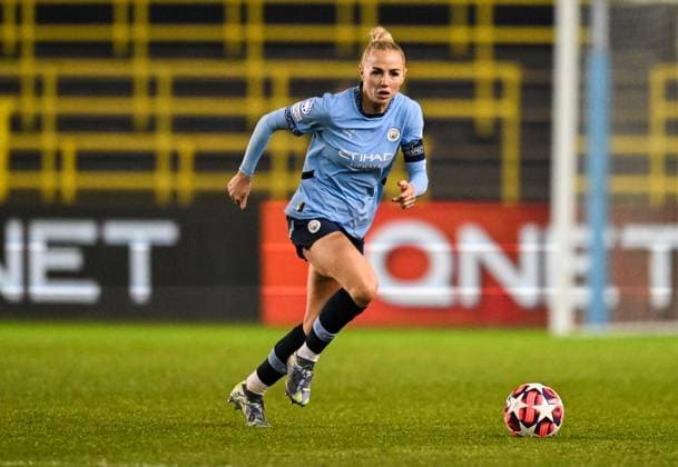 Manchester City Women v Hammarby Fotboll Women UEFA Womens Champions League Alex Greenwood of Manchester City women during the UEFA Womens Champions League Group D match at Joie Stadium, Manchester UK Newspapers OUT Copyright: xKarlxVallantinex FIL-20930-0048