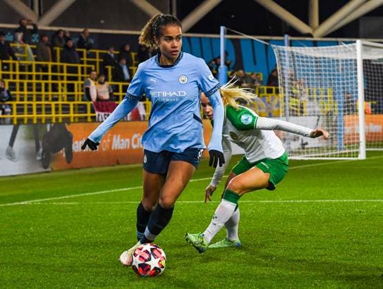 Manchester City Women v Hammarby Fotboll Women UEFA Womens Champions League Mary Fowler of Manchester City women during the UEFA Womens Champions League Group D match at Joie Stadium, Manchester UK Newspapers OUT Copyright: xKarlxVallantinex FIL-20930-0055