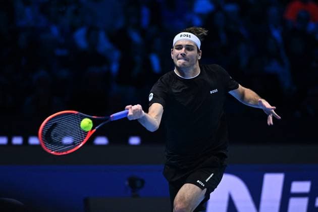Nitto ATP, Tennis Herren Finals - Sinner v Fritz Taylor Fritz from USA during his second match at the 2024 Nitto ATP Finals in Torino, Italy, on November 12, 2024. Photo by Corinne Dubreuil ABACAPRESS.COM Turin Italy  Copyright: xDubreuilxCorinne ABACAx