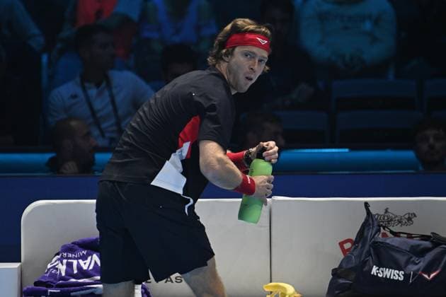Foto IPP Massimo Rana Torino 13-11-2024 Tennis ATP, Tennis Herren Finals 2024 nella foto Andrej Rublev Italy Photo Press - World Copyright italy  Copyright: xR4924_italyphotopressx