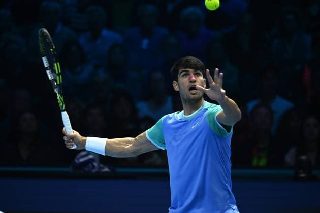 Foto IPP Massimo Rana Torino 13-11-2024 Tennis ATP, Tennis Herren Finals 2024 nella foto carlos Alcaraz Italy Photo Press - World Copyright italy  Copyright: xR4924_italyphotopressx