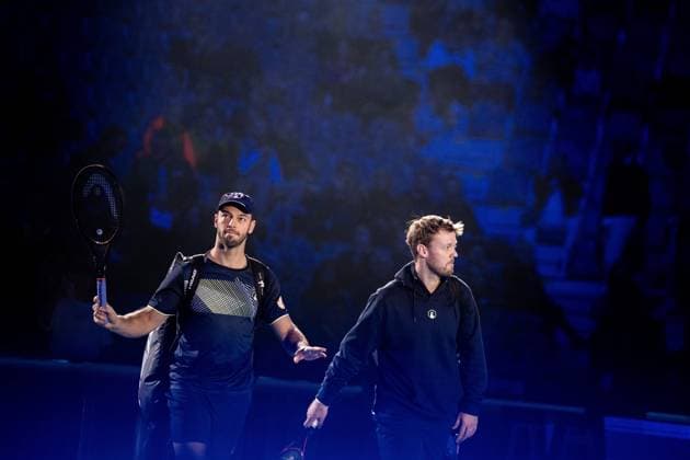 Kevin KRAWIETZ, of Germay and Tim PUETZ of Germany during the match against Italy s Simone and Italy s Andrea Vavassori , at the Inalpi Arena in Turin, Italy - - Wednesday, November 13, 2024.  Copyright: xMarcoxAlpozzi LaPressex