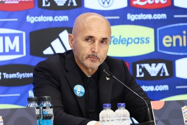 Luciano Spalletti pictured during a press conference, PK, Pressekonferenz of Italian national soccer team, ahead of tomorrow game against Belgium in the Nations League group phase, Wednesday 13 November 2024 in Brussels. BRUNOxFAHY  x105334608x