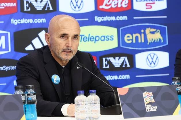 Luciano Spalletti pictured during a press conference, PK, Pressekonferenz of Italian national soccer team, ahead of tomorrow game against Belgium in the Nations League group phase, Wednesday 13 November 2024 in Brussels. BRUNOxFAHY  x105334861x