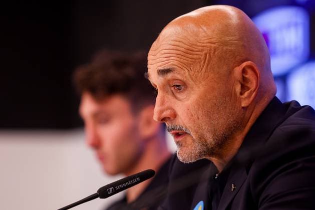 Italian National Football Team Media Activities 13 11 2024 BRUSSELS, BELGIUM - NOVEMBER 13 : Luciano Spalletti head coach of Italy pictured during the press conference, PK, Pressekonferenz prior to the upcoming UEFA Nations League game between Belgium and Italy on November 13, 2024 in Brussels, Belgium, 13 11 2024 Brussels Belgium  Copyright: xTomasxSiskx