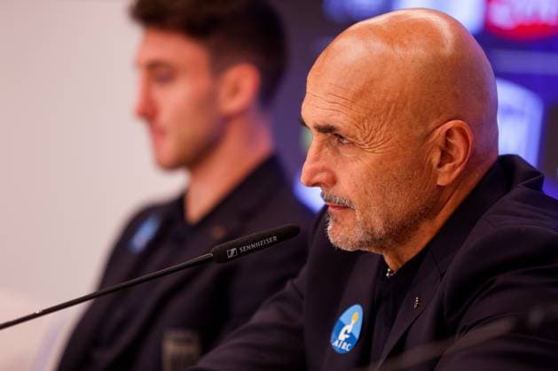 Italian National Football Team Media Activities 13 11 2024 BRUSSELS, BELGIUM - NOVEMBER 13 : Luciano Spalletti head coach of Italy pictured during the press conference, PK, Pressekonferenz prior to the upcoming UEFA Nations League game between Belgium and Italy on November 13, 2024 in Brussels, Belgium, 13 11 2024 Brussels Belgium  Copyright: xTomasxSiskx