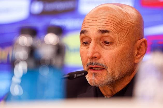 Italian National Football Team Media Activities 13 11 2024 BRUSSELS, BELGIUM - NOVEMBER 13 : Luciano Spalletti head coach of Italy pictured during the press conference, PK, Pressekonferenz prior to the upcoming UEFA Nations League game between Belgium and Italy on November 13, 2024 in Brussels, Belgium, 13 11 2024 Brussels Belgium  Copyright: xTomasxSiskx
