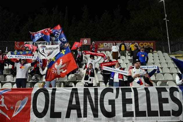CALCIO - Champions League Women - Roma Women vs Lyon Supporters of Olympique Lyonnais during Group A - Day 3 - UEFA Women s Champions League 2023 24 between A.S. Roma and Olympique Lyonnais at the Tre Fontane Stadium on November 13, 2024 in Rome, Italy. Rome Italy  Copyright: xIPAxSport ABACAx